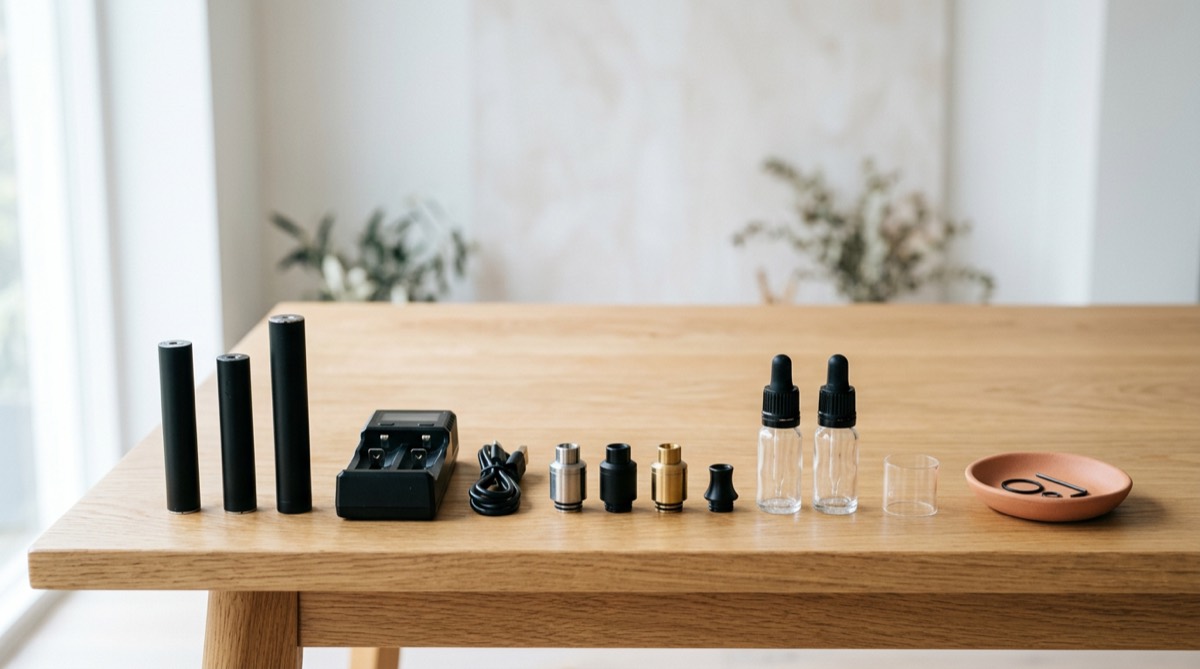 Batterier og tilbehør til e-cigaret