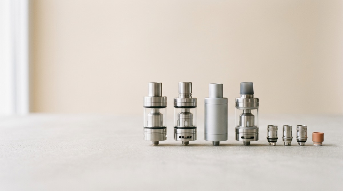 Tanke og coils til e-cigaret