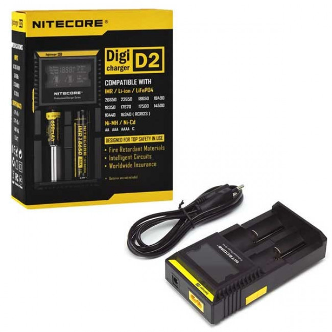 NITECORE DIGI D2 CHARGER – oplader alle mod batterier