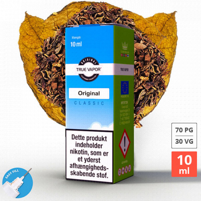 True Vapor Original Tobacco - e-væske med tobakssmag → Køb her!