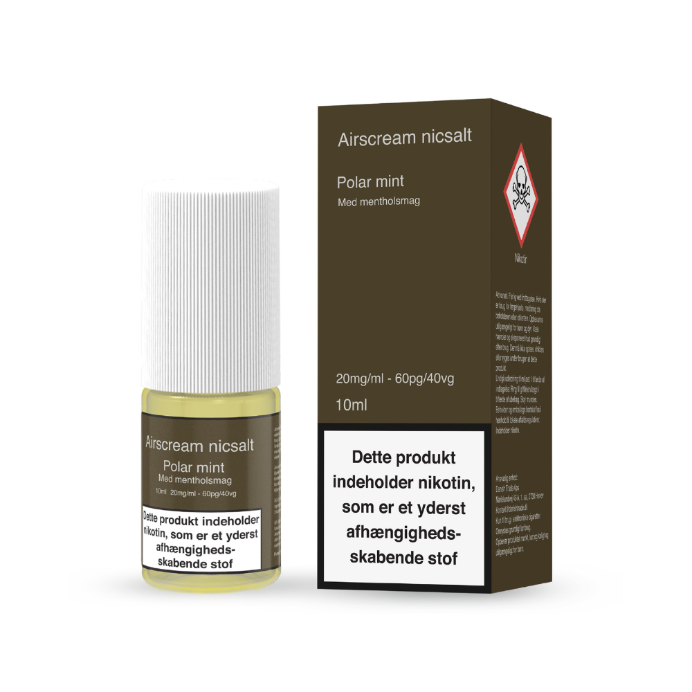 AIRSCREAM NICSALT POLAR MINT 10ML 60PG/40VG - 20mg
