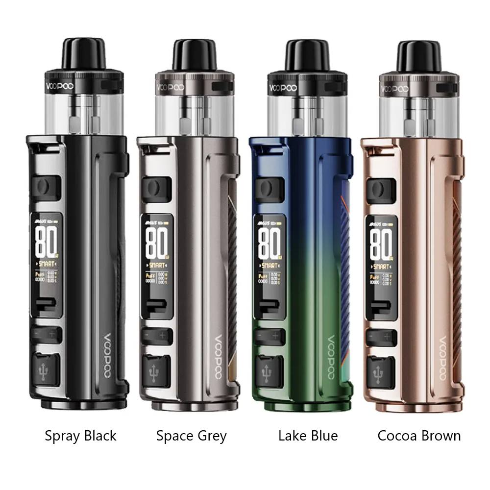 Voopoo Argus Pro 2 i Spray Black, Space Grey, Lake Blue og Cocoa Brown