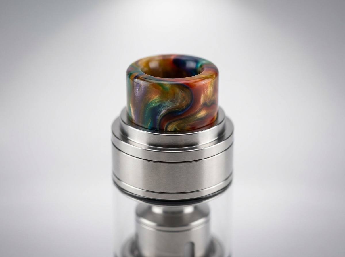 Resin drip tip monteret på en tank
