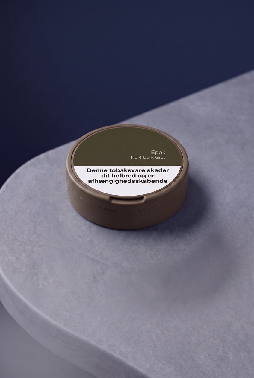Epok tyggetobak, lukket dåse No 4 Dark Grey