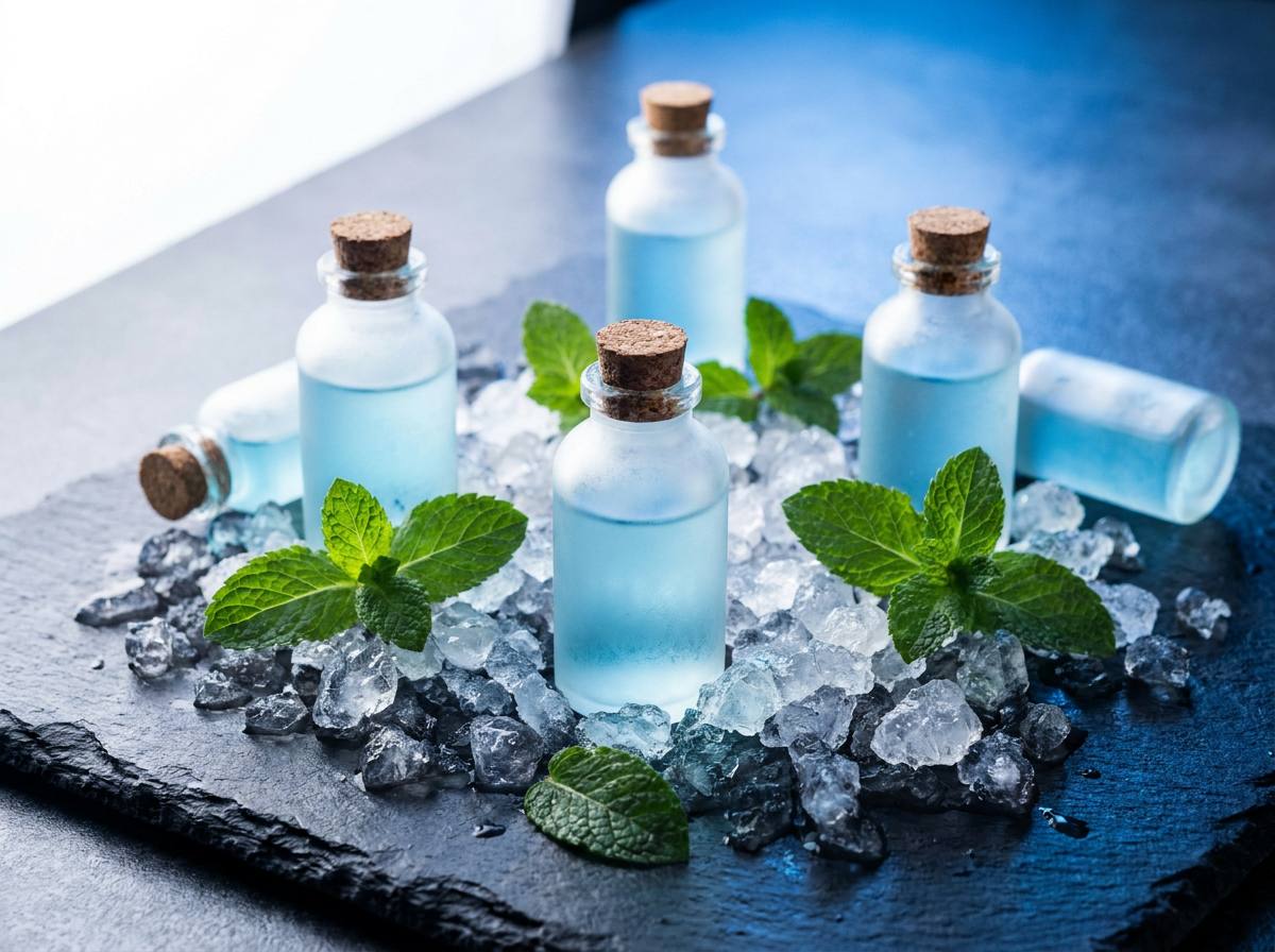 Aromaflasker med is og mint