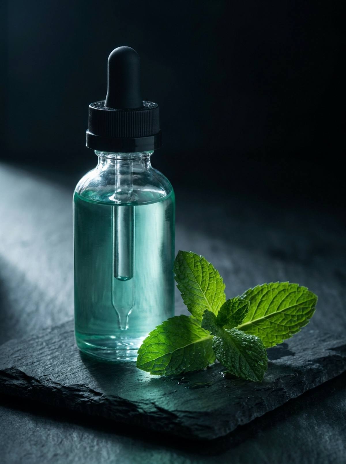 Mint og menthol e-væske flaske